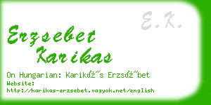 erzsebet karikas business card